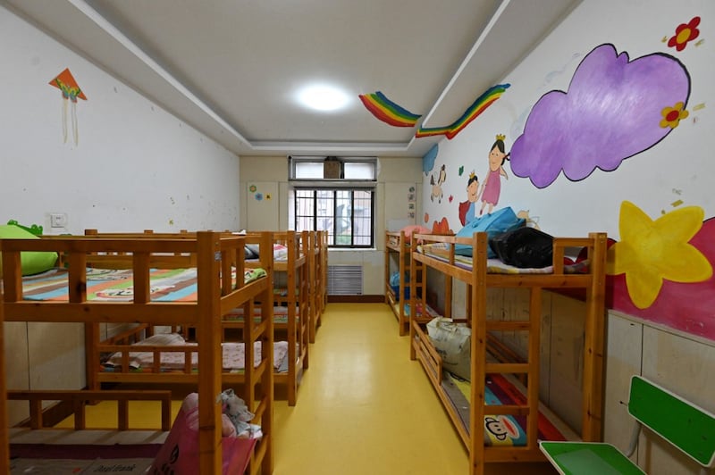 Beds that once were used by children to take naps at a kindergarten-turned-elderly center in lay empty in Taiyuan, China, July 2, 2024, as educators turn their sights away from children in the face of a rapidly aging population and a baby bust.