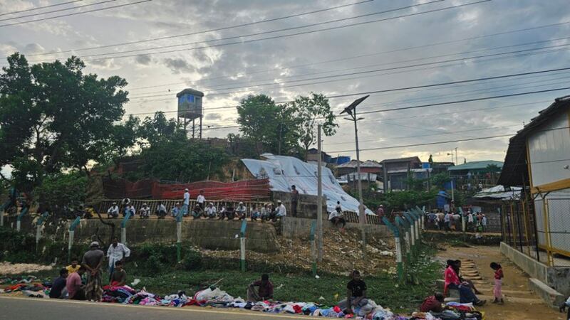 Rohingya gather at the Kutupalong-Balukhali Extension Camp in Cox’s Bazar, known as the world’s largest refugee settlement, Sept. 29, 2024.